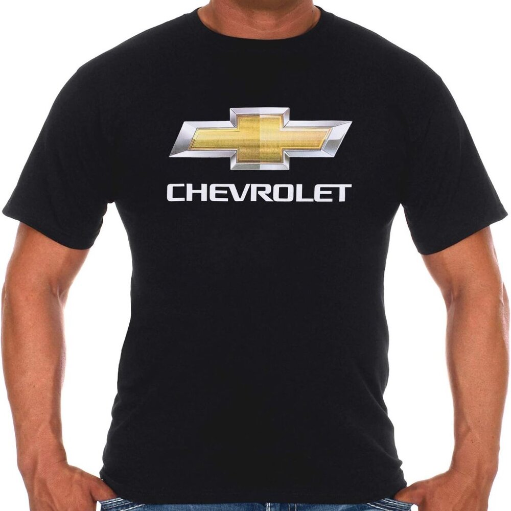 JH DESIGN GROUP Men's Chevy Bow Tie Black Crew Neck T-Shirt